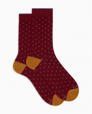 Gallo - Calze al Polpaccio Pois Rosse Uomo AP103014 32653 AMARA I25