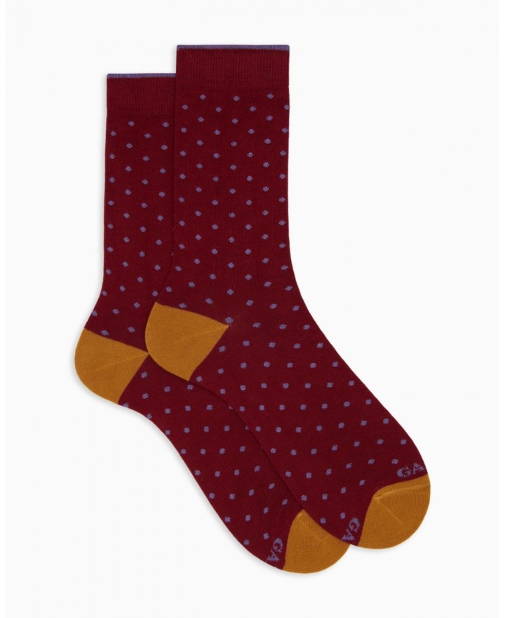 Gallo - Calze al Polpaccio Pois Rosse Uomo AP103014 32653 AMARA I25