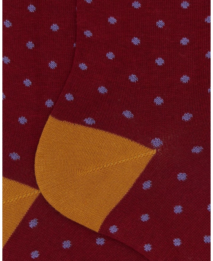 Gallo - Calze al Polpaccio Pois Rosse Uomo AP103014 32653 AMARA I25