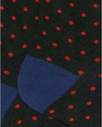 Gallo - Calze al Polpaccio Pois Verdi Uomo AP103014 32654 FORES I25