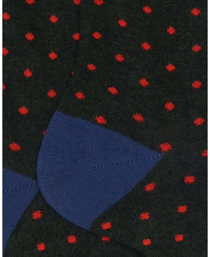 Gallo - Calze al Polpaccio Pois Verdi Uomo AP103014 32654 FORES I25