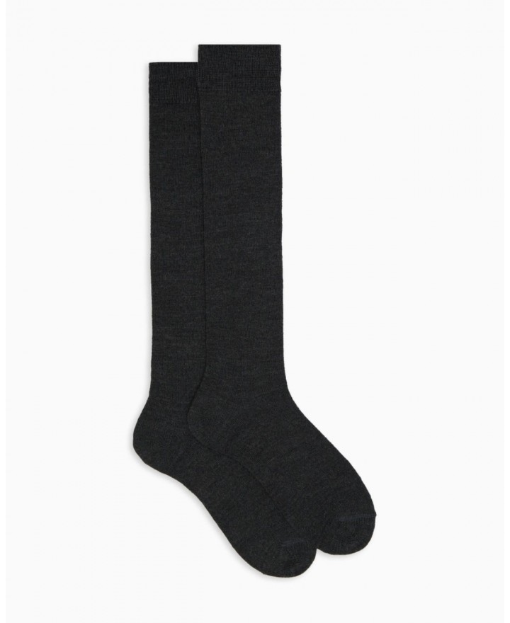 Gallo - Calze al Ginocchio Lana Antracite Uomo AP114527 11646 ANTRA I25