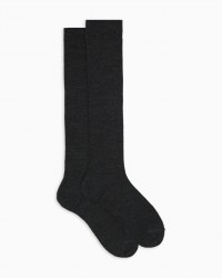 Gallo - Calze al Ginocchio Lana Antracite Uomo AP114527 11646 ANTRA I25