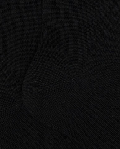 Gallo - Calze al Ginocchio Lana Nere Uomo AP114527 11648 NERO I25