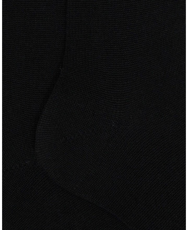 Gallo - Calze al Ginocchio Lana Nere Uomo AP114527 11648 NERO I25