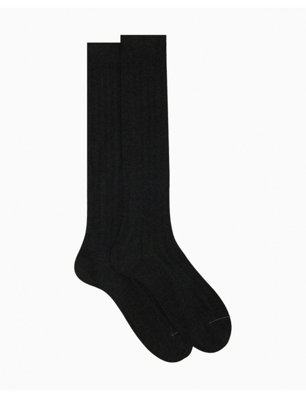 Gallo - Men's Anthracite Ribbed Knee-High Socks AP500727 11643 LAVA I25