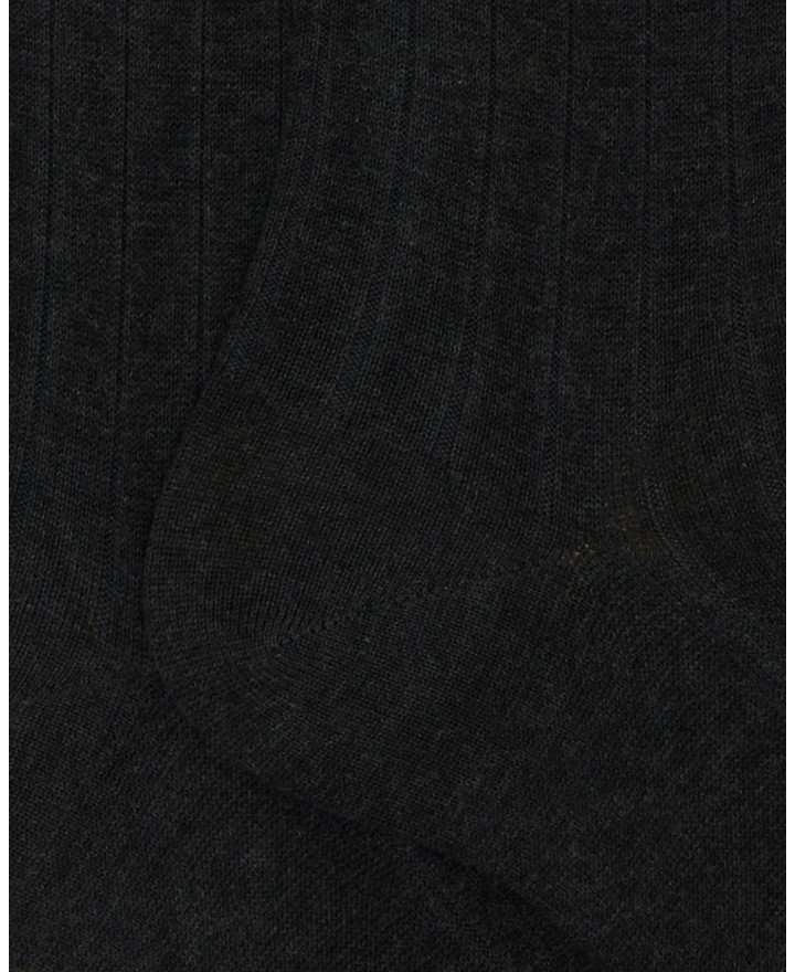 Gallo - Men's Anthracite Ribbed Knee-High Socks AP500727 11643 LAVA I25