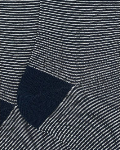 Gallo - Calze al Ginocchio Righine Blu Uomo AP502139 12726 P25