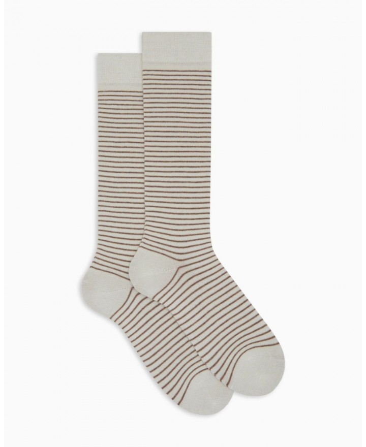 Gallo - Calze al Ginocchio Righe Bianche Donna AP512201 30229 BIANC I25