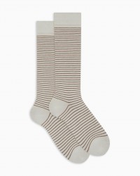 Gallo - Calze al Ginocchio Righe Bianche Donna AP512201 30229 BIANC I25