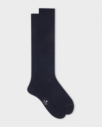 Gallo - Calze al Ginocchio Costine Blu Uomo AP500727 12594 BLU I25