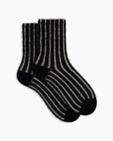 Gallo - Calze al Polpaccio Pelliccia Nere Donna AP513556 12383 ARGEN I25