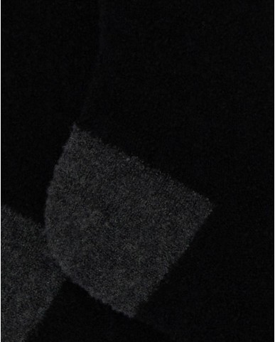 Gallo - Women's Black Bouclé Wool Calf Socks AP514457 11878 I24