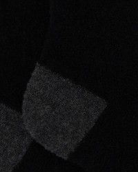 Gallo - Women's Black Bouclé Wool Calf Socks AP514457 11878 I24