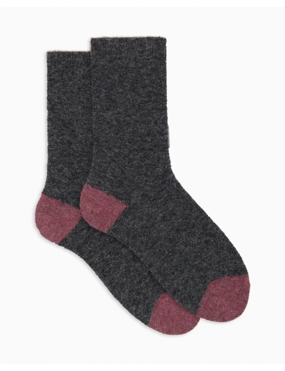Gallo - Women's Gray Bouclé Wool Calf Socks AP514457 32441 I24