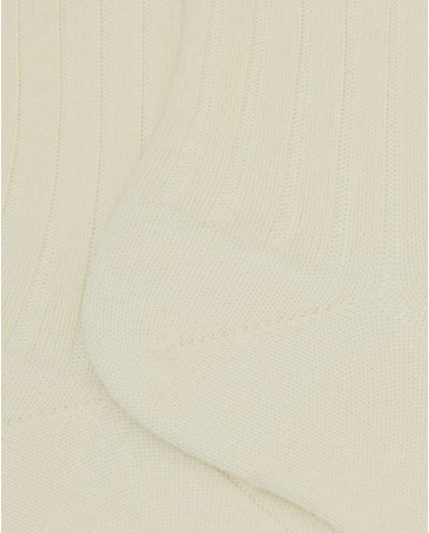 Gallo - Calze al Polpaccio Costine Bianche Donna AP514736 10808 PANNA I25