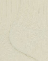 Gallo - Women's White Ribbed Calf Socks AP514736 10808 PANNA I25