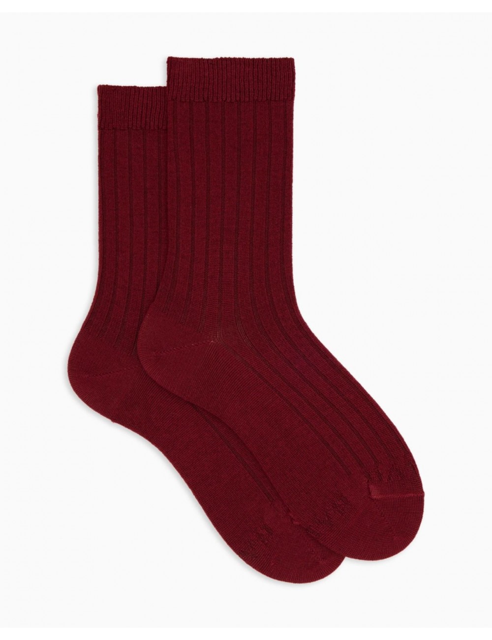 Gallo - Women's Red Ribbed Calf Socks AP514736 13632 ROSSO I25