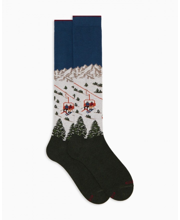 Gallo - Calze al Ginocchio Seggiovia Verdi Uomo AP516283 30348 FORES I25