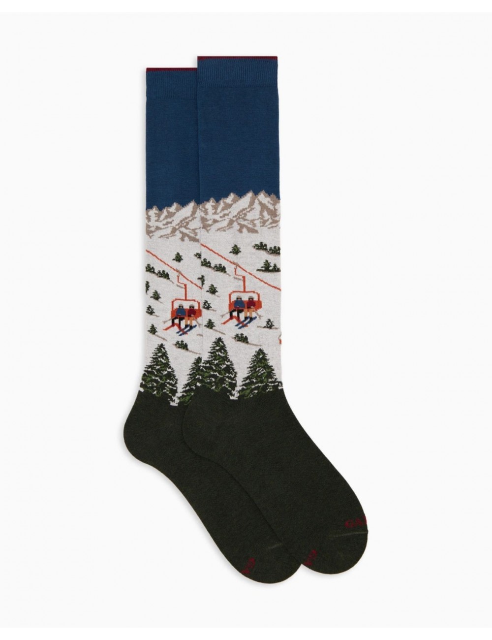 Gallo - Calze al Ginocchio Seggiovia Verdi Uomo AP516283 30348 FORES I25