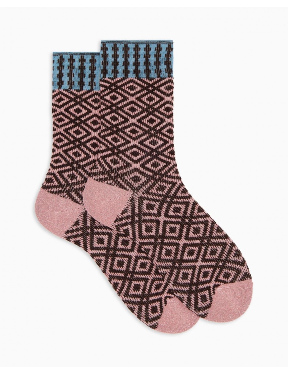 Gallo - Calze al Polpaccio Rombi Rosa Donna AP516359 15858 MOSTO I25