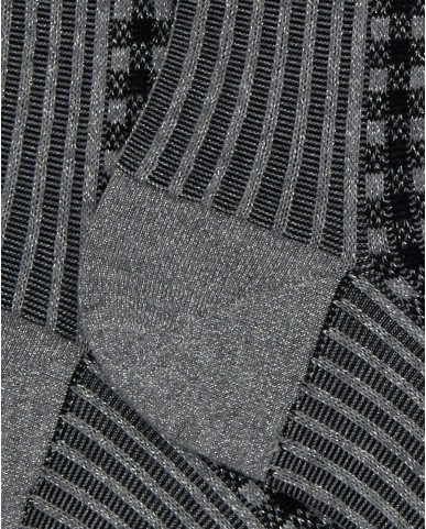 Gallo - Calze al Polpaccio Tartan Argento Donna AP516389 12438 NERO I25