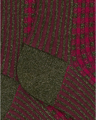 Gallo - Calze al Polpaccio Tartan Fuxia Donna AP516389 13805 FUXIA I25