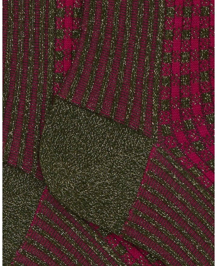 Gallo - Calze al Polpaccio Tartan Fuxia Donna AP516389 13805 FUXIA I25