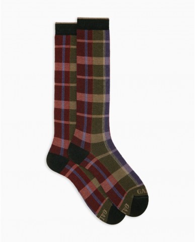 Gallo - Calze al Ginocchio Tartan Foresta Uomo AP516445 30348 FORES I25