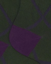 Gallo - Calze al Polpaccio Quadri Verdi Donna AP516555 14703 QUERC I25