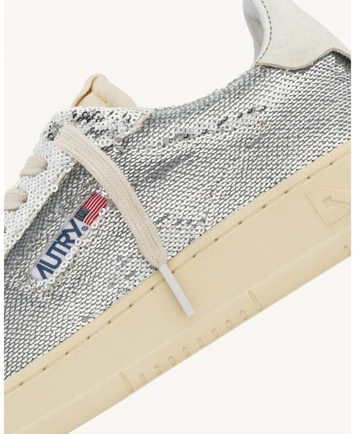 Autry - Scarpa Dallas Paillettes Argento Donna ADLW TI05 I25