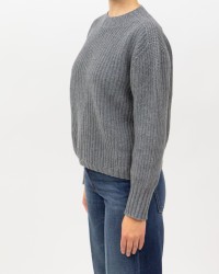 Aragona - Maglia Girocollo Cashmere Grigia Donna D3234TF 105 GRIGIO I25