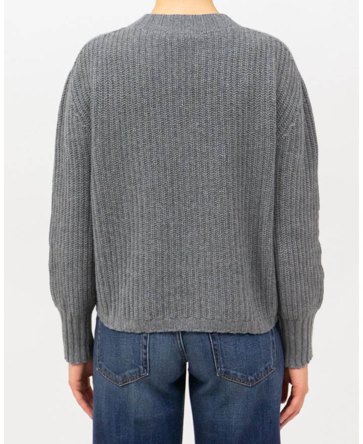 Aragona - Maglia Girocollo Cashmere Grigia Donna D3234TF 105 GRIGIO I25