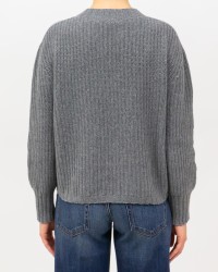 Aragona - Maglia Girocollo Cashmere Grigia Donna D3234TF 105 GRIGIO I25