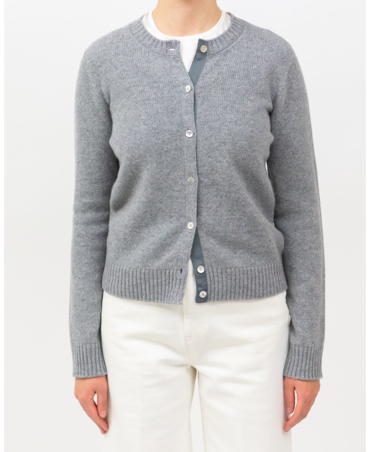 Arovescio - Cardigan Coreana Lana Grigio Donna W1661/06 507 CEMENTO I25