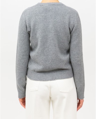 Arovescio - Cardigan Coreana Lana Grigio Donna W1661/06 507 CEMENTO I25