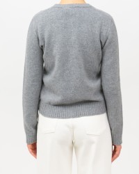 Arovescio - Cardigan Coreana Lana Grigio Donna W1661/06 507 CEMENTO I25