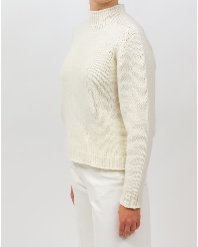 Arovescio - Lupetto Lana Panna Donna W1663/06 007 MILK I25