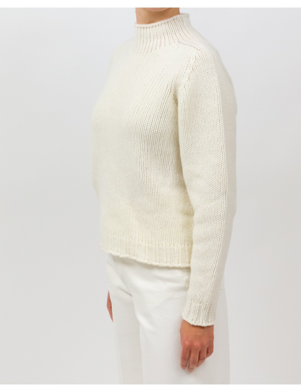 Arovescio - Lupetto Lana Panna Donna W1663/06 007 MILK I25