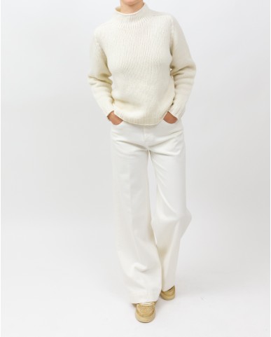 Arovescio - Lupetto Lana Panna Donna W1663/06 007 MILK I25