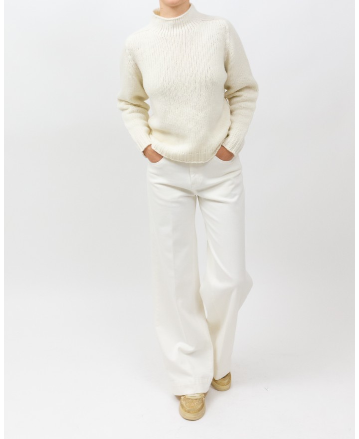 Arovescio - Lupetto Lana Panna Donna W1663/06 007 MILK I25