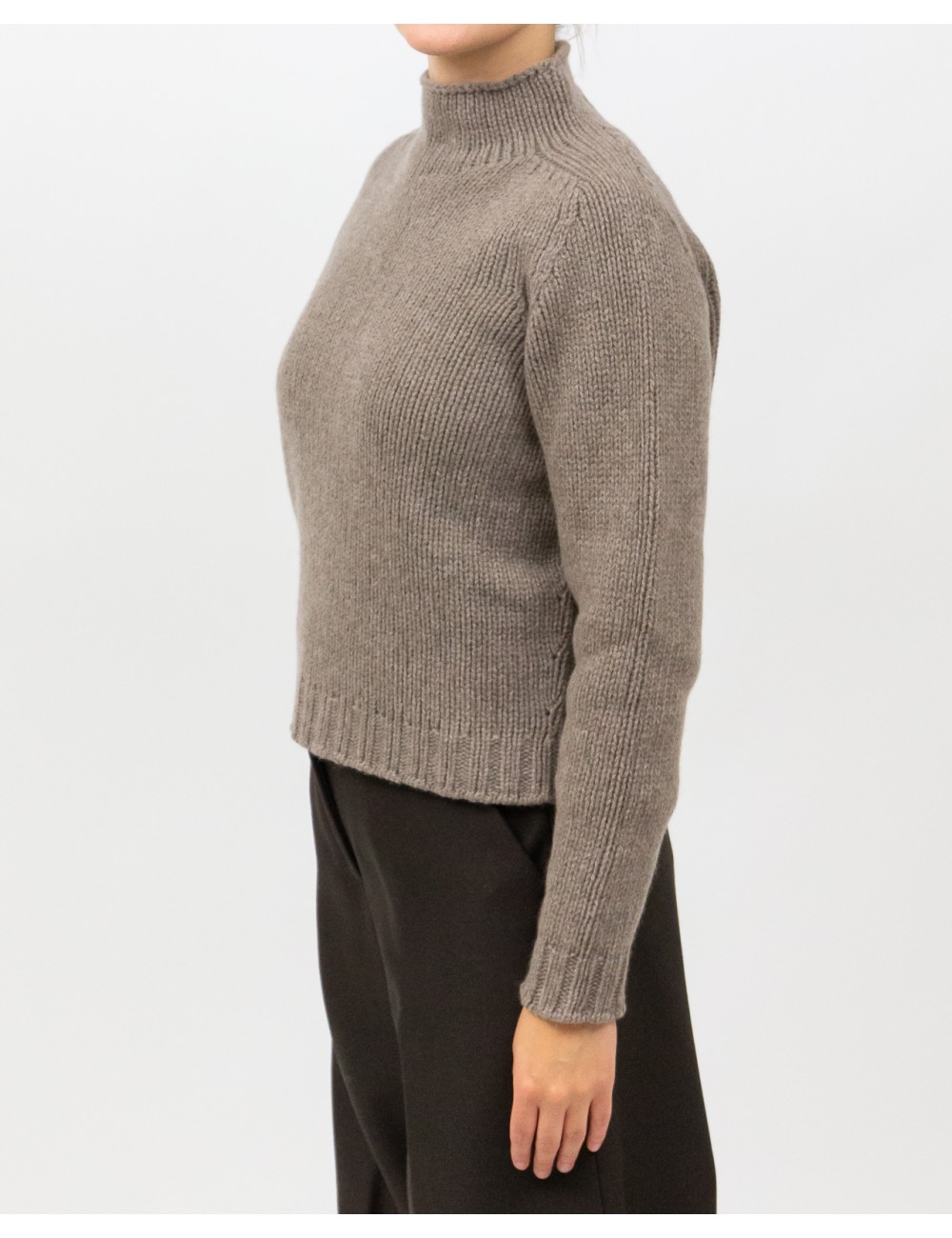 Arovescio - Lupetto Lana Beige Donna W1663/06 112 COCCO I25