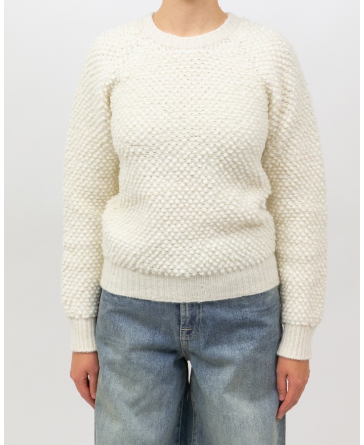 Arovescio - Maglia Nido d'Ape Bianca Donna W1805/09 007 MILK I25