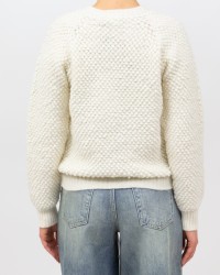 Arovescio - Maglia Nido d'Ape Bianca Donna W1805/09 007 MILK I25