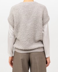 Arovescio - Gilet Nido d'Ape Beige Donna W1807/09 061 MASTICE I25