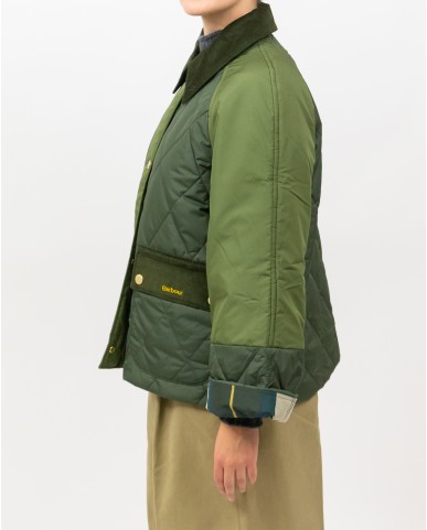 Barbour - Giubbotto Trapuntato Martha Cropped Olive Donna LQU1840 OL71 OLIVE I25