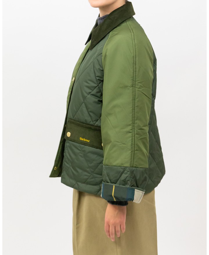 Barbour - Giubbotto Trapuntato Martha Cropped Olive Donna LQU1840 OL71 OLIVE I25
