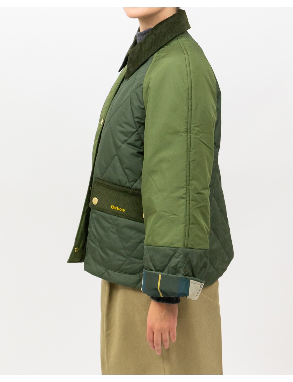 Barbour - Giubbotto Trapuntato Martha Cropped Olive Donna LQU1840 OL71 OLIVE I25