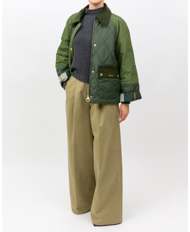 Barbour - Giubbotto Trapuntato Martha Cropped Olive Donna LQU1840 OL71 OLIVE I25