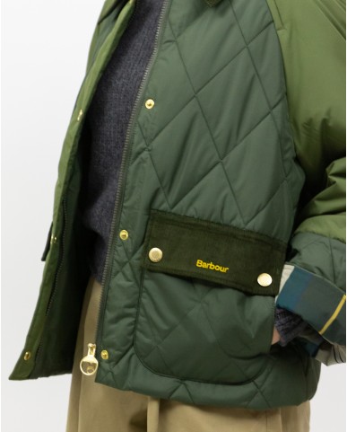 Barbour - Giubbotto Trapuntato Martha Cropped Olive Donna LQU1840 OL71 OLIVE I25